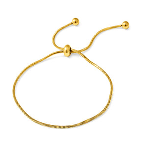 Fax Jewelry | 'Mila' Adjustable Rope Bracelet | 18 karat Gold bracelet