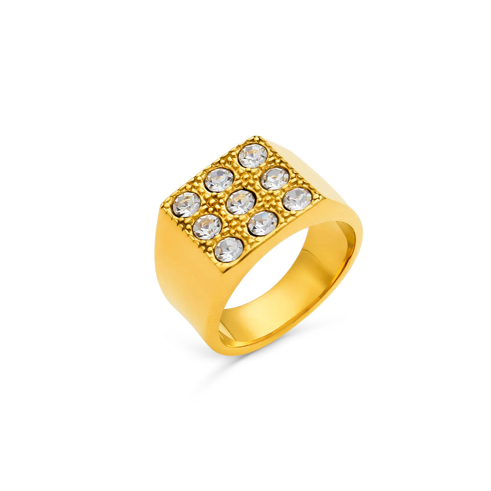 Fax Jewelry | 'Quinn' Thick Cigar Ring | 18 karat Gold Jewelry