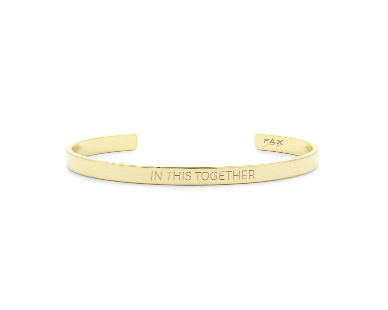 FAX Jewlery | In This Together Cuff Bracelet | 18K Gold Plated Stainless Steel 