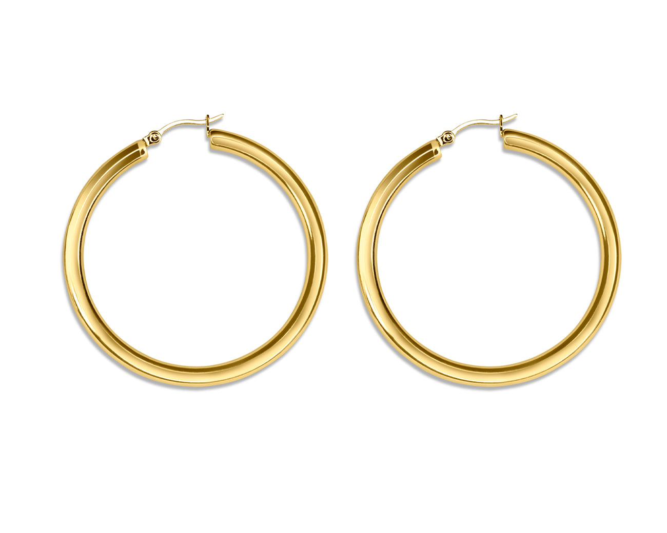FAX Jewelry | 'All Night' Hollow Hoop Earrings | 18 karat gold plated stainless steel