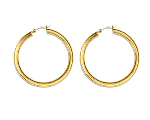 FAX Jewelry | 'All Night' Hollow Hoop Earrings | 18 karat gold plated stainless steel