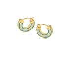 FAX jewelry | Baby Blues Gold & Turquoise Mini Hoops