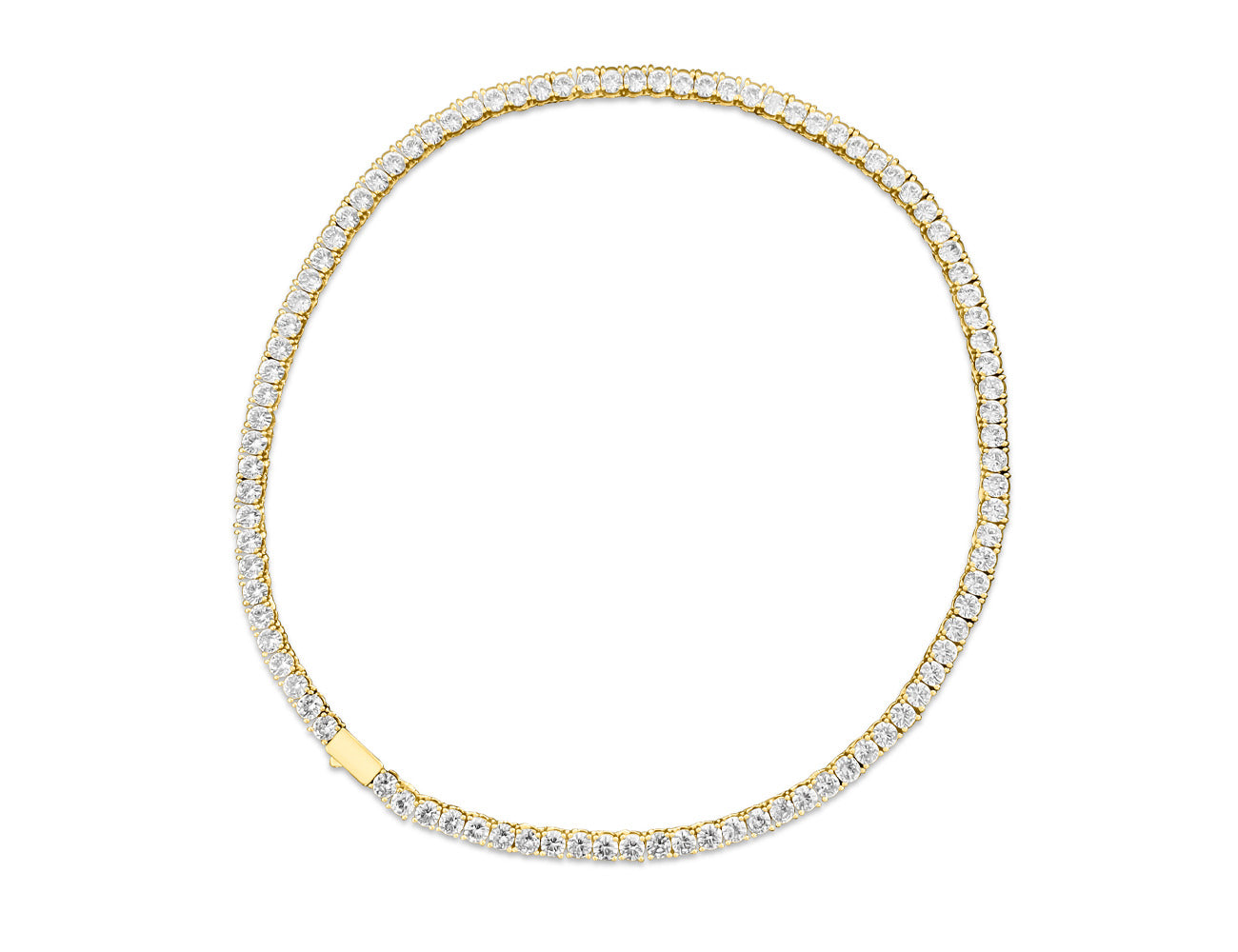 FAX Jewelry | 'Celeste' Tennis Chain Necklace | 4mm Gold