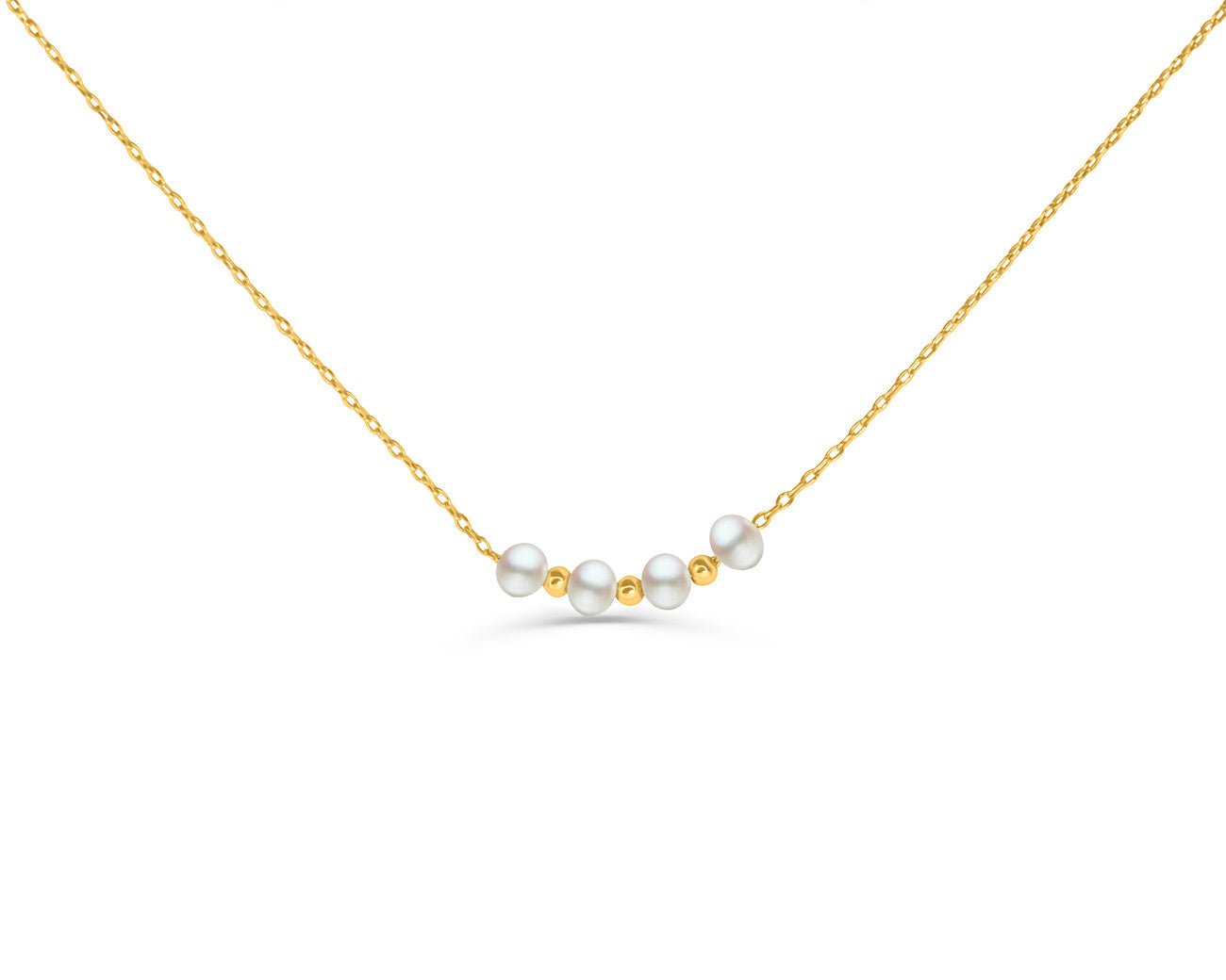 'Pearly Please' Gold Plated 925 Sterling Silver Necklace