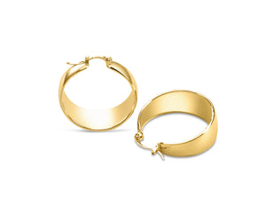 FAX Jewelry | 'Still Standing' Medium Hoop Earrings | 18-karat gold plated stainless steel hoop latch closure earrings 