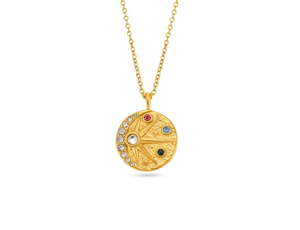 FAX Jewelry | 'Luna' Sun Moon Star Pendant Necklace