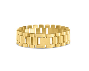 FAX Jewelry | 'Watch Your Step' Gold Plated Watchband Bracelet | 18-karat gold plated jewelry | watchband bracelet