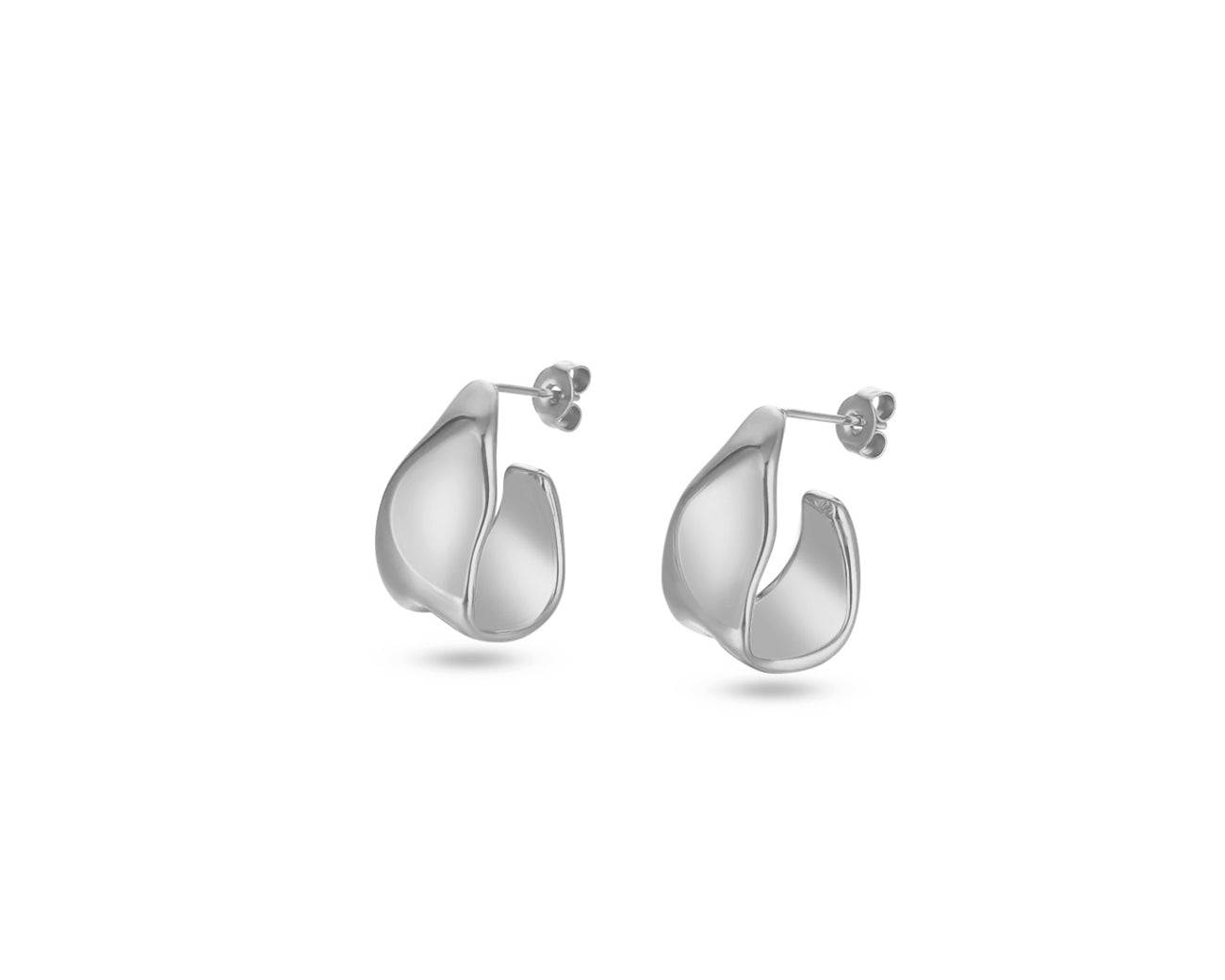 FAX Jewelry | 'Zendaya' Distressed Square Hoop Earring | stainless steel