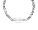 FAX Jewelry | Gothic Font Custom Name Necklace |Cuban chain stainless steel | Front