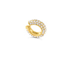 FAX Jewelry | 'Shine Bright' White and Gold Ear Cuff 